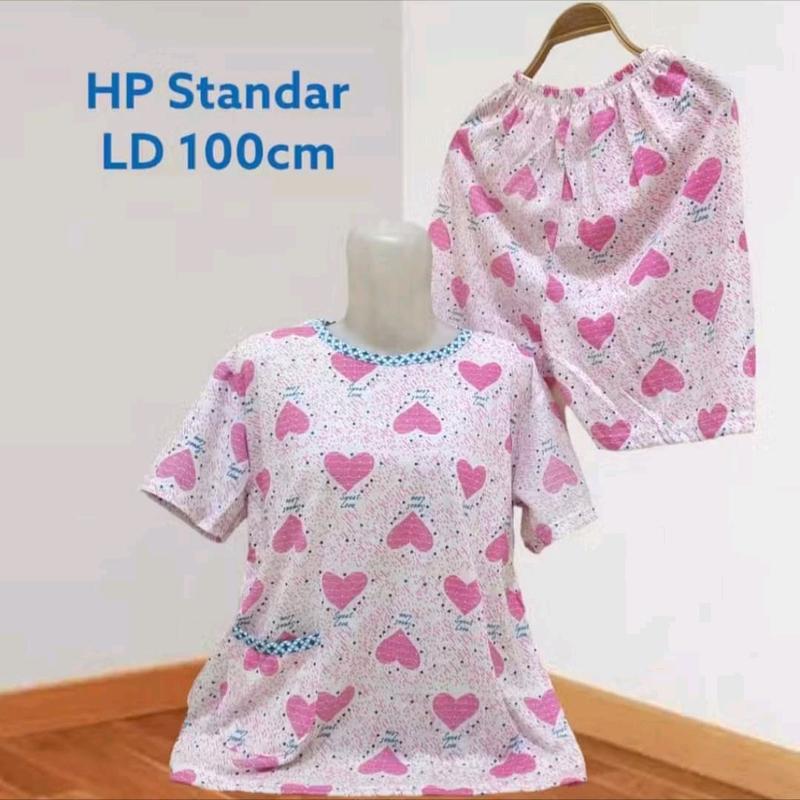 BabyDoll Wanita Dewasa Hotpant Standar Celana Pendek LD 100Cm Motif Bordil Kaos 3