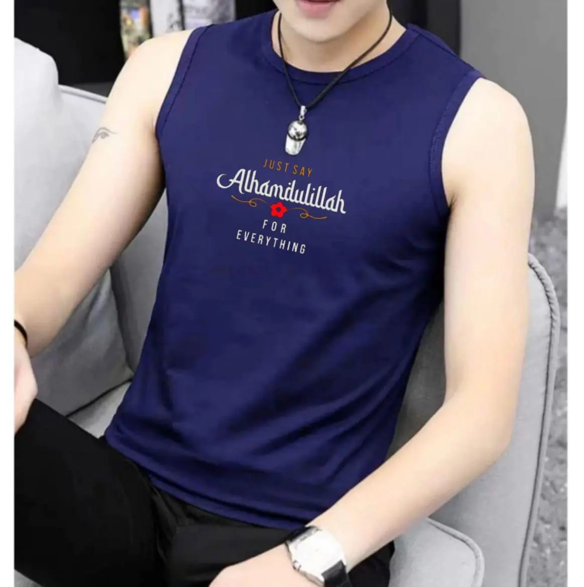 A&T-storee.Kaos Singlet pria dewasa alhamdulillah kaos tanpa lengan/lekbong pria/kaos dalam pria/tengtop pria