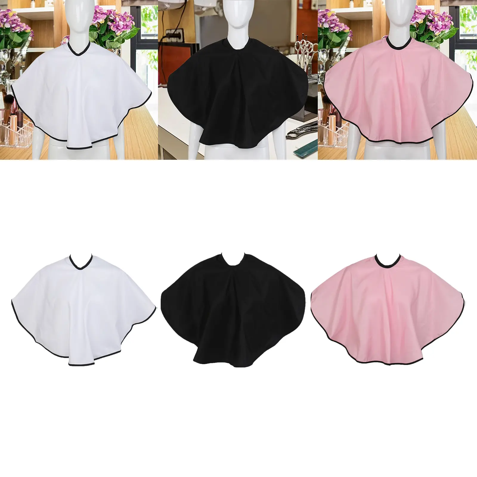 Salon Barber Cape Haircut Apron Adjustable Neckline Makeup Apron for Hair Styling Hair Cutting Dyeing Hair Beauty Women Men