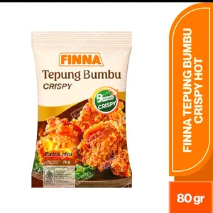 Finna Tepung Bumbu Crispy Ori 80gr Extra Hot 9 Jam Crispy Untuk Masakan Lezat (1renceng 11pcs)