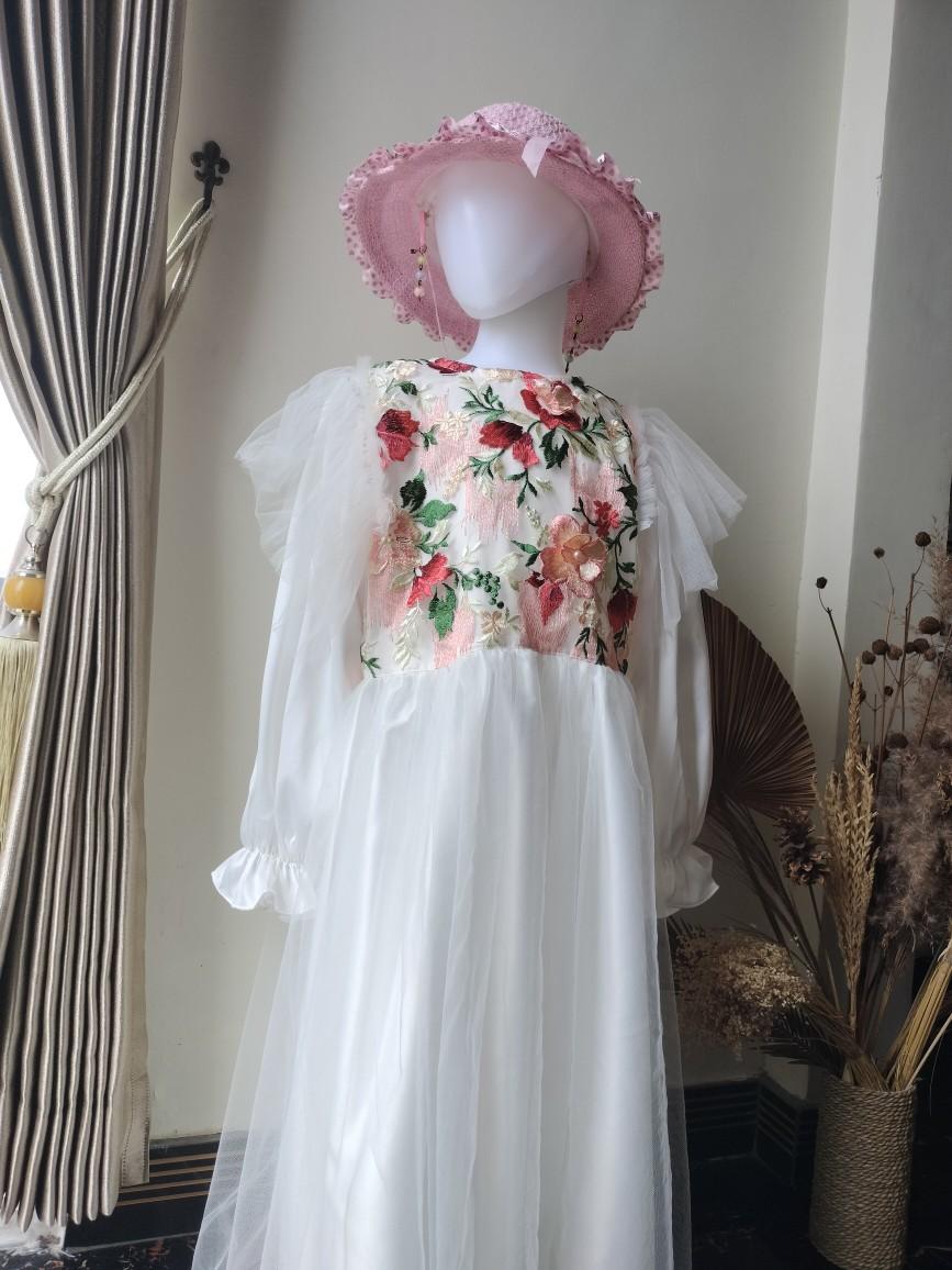 Cindy dress by Nanas babykid's dress Tile bordir 3D timbul