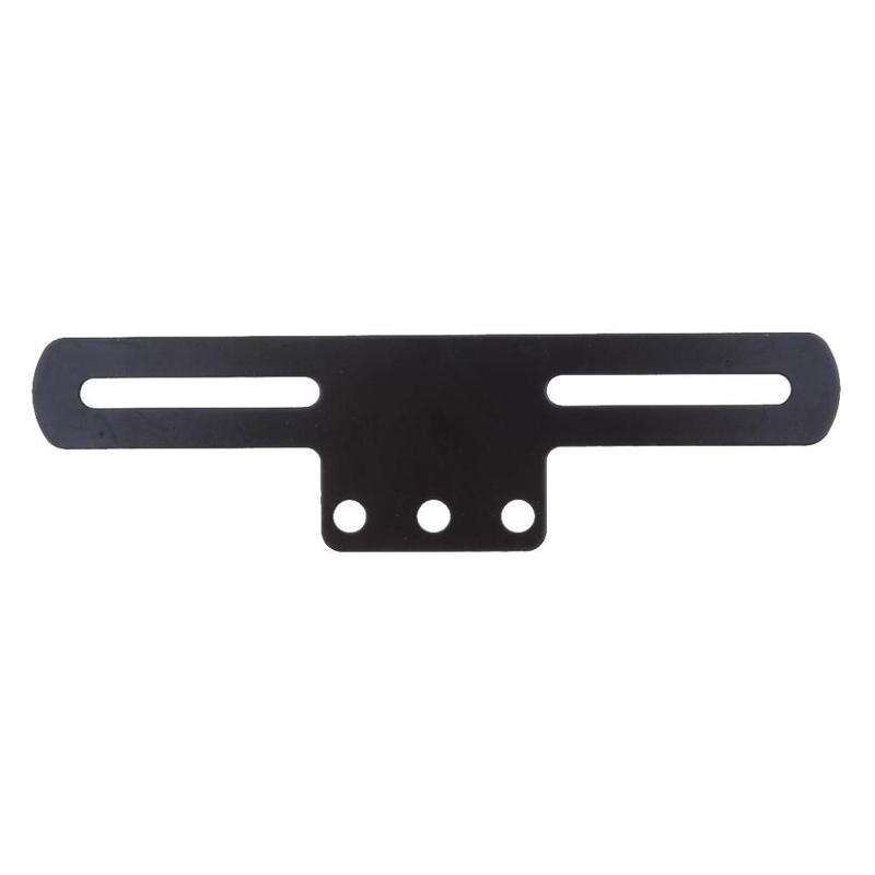 Universal Motorcycle Simple License Plate Holder Tail Light Bracket Silver