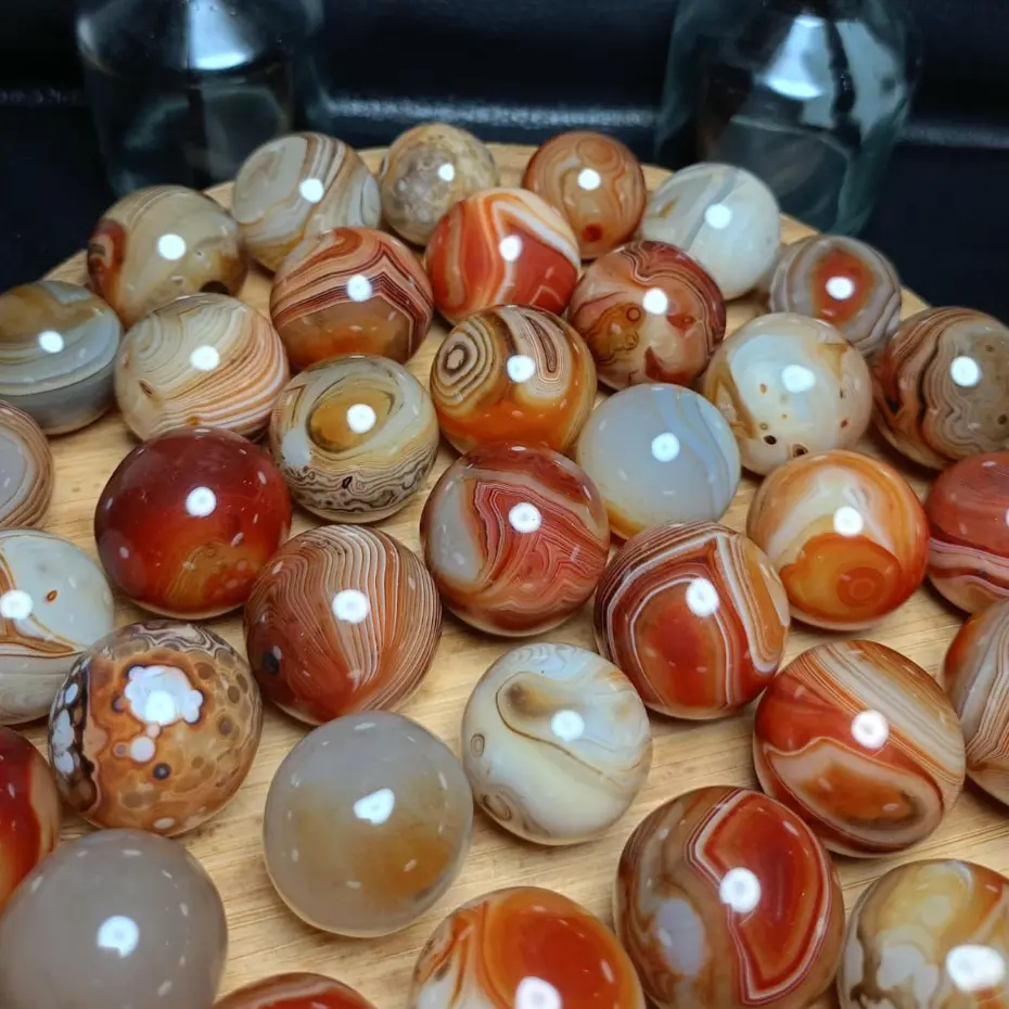 Natural Batu Small Sardonyx Sphere 2,5 Cm (HARGA PER PCS)