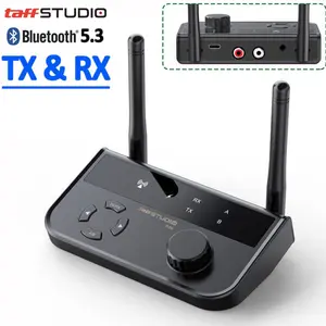 Taffstudio Bluetooth Adaptor 5.3 Receiver & Transmitter Wireless 2in1 Dual Antena RCA Aux 3.5mm B39