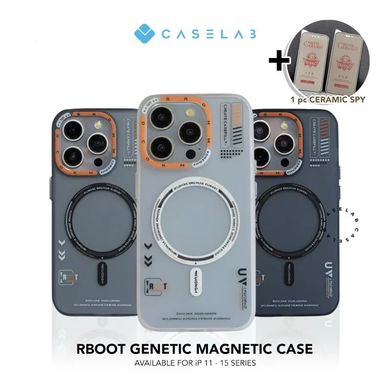 Casing pelindung handphone !! CASE RBOOT GENETIC ARTIFICIAL COMPATIBLE FOR IP 16 PROMAX 16 PRO 16 15PROMAX 15PRO 15 14PROMAX 14PRO 14 13PROMAX 13PRO 13 12PROMAX 12PRO 12 11 SOFTCASE Bumper Black