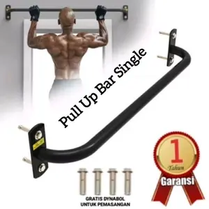 Pull Up Bar Single Kuat Beban 150 Kg Wall Mounting
