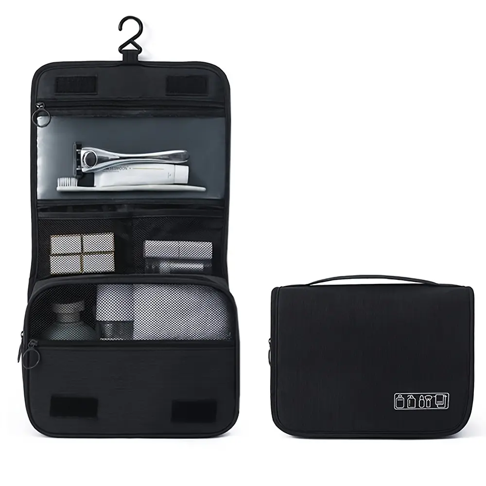 Toiletry Bag Hook Makeup Bag, Multi Functional Waterproof Cosmetic Storage Bag, Travel Men Women Hand Wash Storage Bag 3 Colors