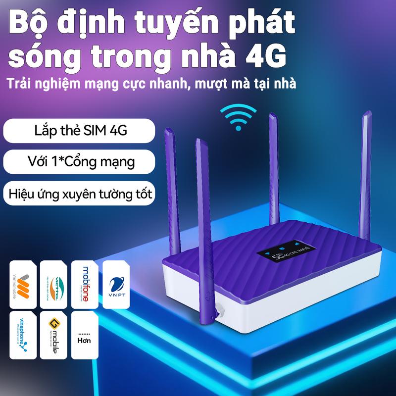 R612 Bộ định tuyến 4G WiFi 6 dùng cho gia đình Lắp thẻ SIM 4G Trải nghiệm mạng siêu nhanh mượt mà