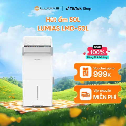 Máy hút ẩm Lumias LMD-50L, dung tích 50L/ngày, diện tích sử dụng 70-120m2 Khử Khuẩn Làm Sạch