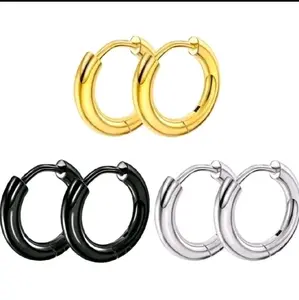 ANTING TINDIK HOOP TITANIUM PRIA DAN WANITA ANTI KARAT