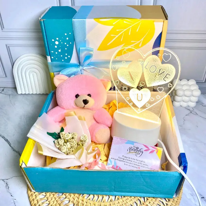 (PAKET LED 1) HADIAH BONEKA BUKET PESTA SEPAKET UNTUK ANNIV ULTAH 2