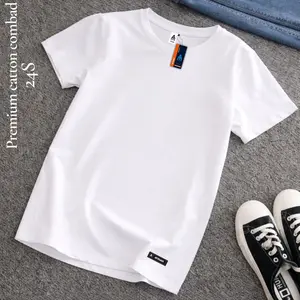 Kaos Distro Original - Kaos Polos Pria - Baju Kaos Bahan Katun Combad  24s - Baju Oblong pria Keren
