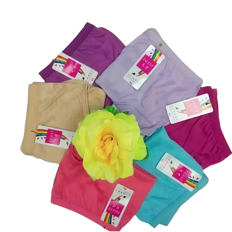 Pakaian Dalam Wanita 12 pcs cd motif polos  dalam wanita premium quality cd wanita size M L XL XXL Katun Dewasa High Hitam  Nyaman Pendek Lembut Waist TebaW dalawa 4