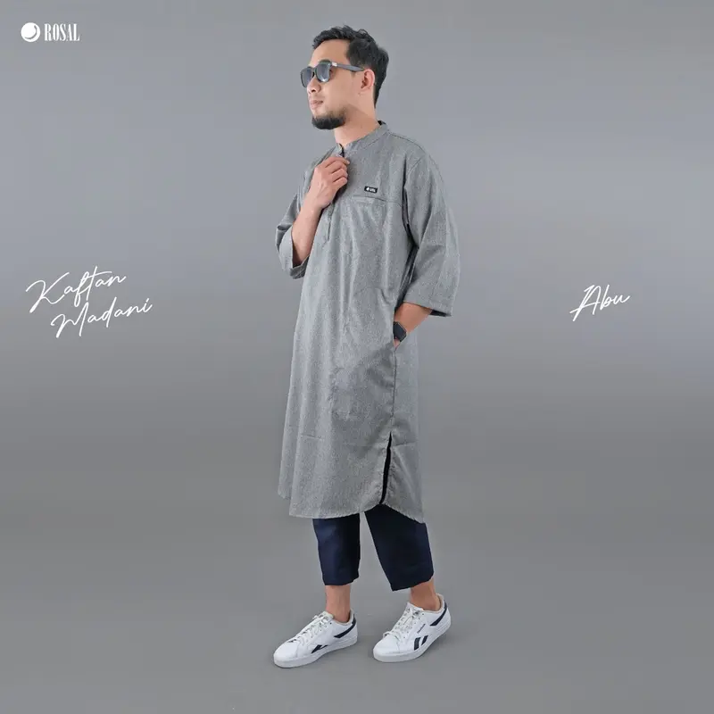 Koko Kurta Dewasa Gamis Pria Ikhwan Katun Madinah Jubah Pria Kaftan Madani Rosal Koko Kurta Pakistan Polos Lengan Pendek 34 Cotton Madinah Jumbo Big Size M - Xxxl 4