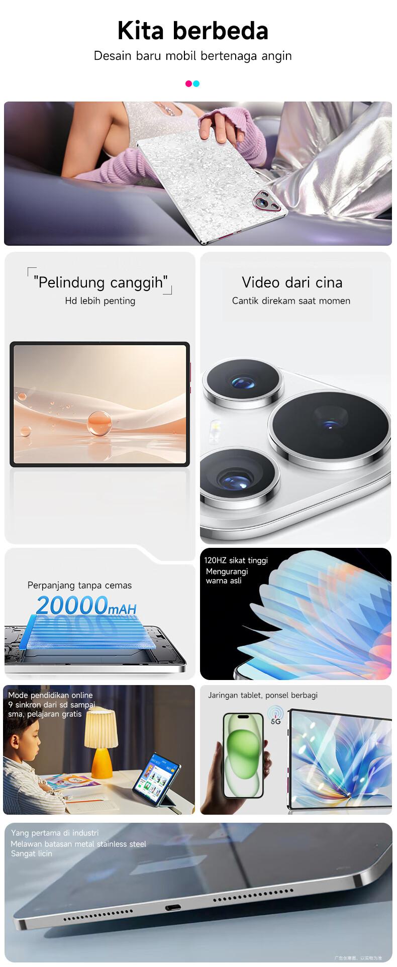 Miracle  2025 M66 Promax 11.8" Tablet [16GB+1TB]1Pengalaman Pro Layaknya PC|120Hz OLED RealColor tablet FullView Display l Ultra-tipi l Tablet cerdas HD l Hiburan Kantor Wifi Bluetooth Kamera Layar sat