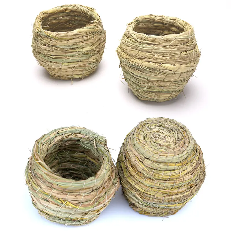 Tổ Chim Bằng Rơm Thủ Công, Tổ Vẹt Ấm Áp Cho Thú Cưng, Phòng Ngủ, Sân Trong, Lồng Chim, Trang Trí