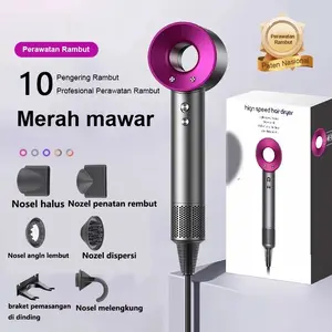 Pengering rambut berkecepatan tinggi Professional Multifungsi Hair Dryer Hair Dryer  Negative Ion Portable Hair Protection Quick Drying