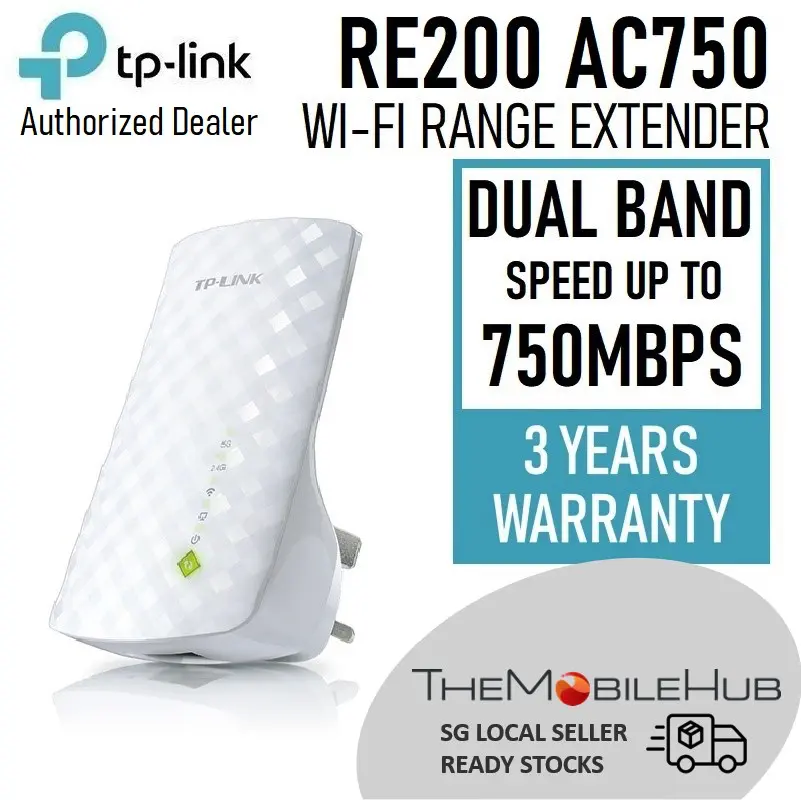 TP-Link RE200 AC750 WI-FI Range Extender Wireless Dual Band WIFI Booster Repeater