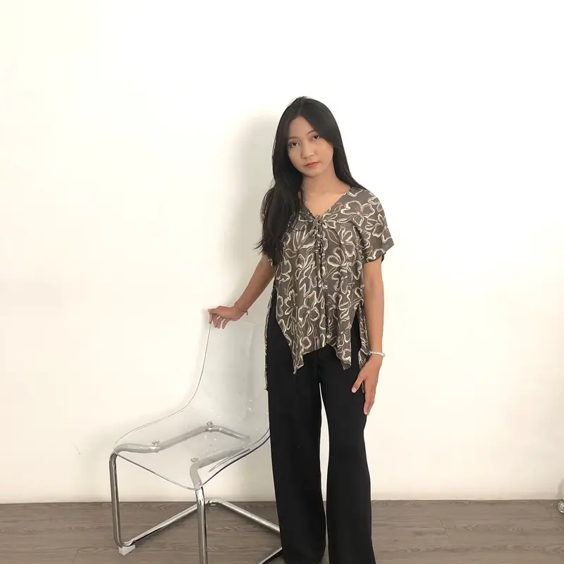 Nina outer batwing big size  Cardigan Panjang Wanita Kardigan Casual Katun Oversize Basic Atasan  Nyaman 2