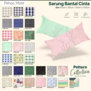 Sarung Bantal Cinta 50x100 cm & 45x90 cm Microslik Premium Lembut Adem Cocok untuk Kulit Si Kecil Terlaris COD Bayar Ditempat Bantal Panjang Tidak Berbulu Nyaman Digunakan