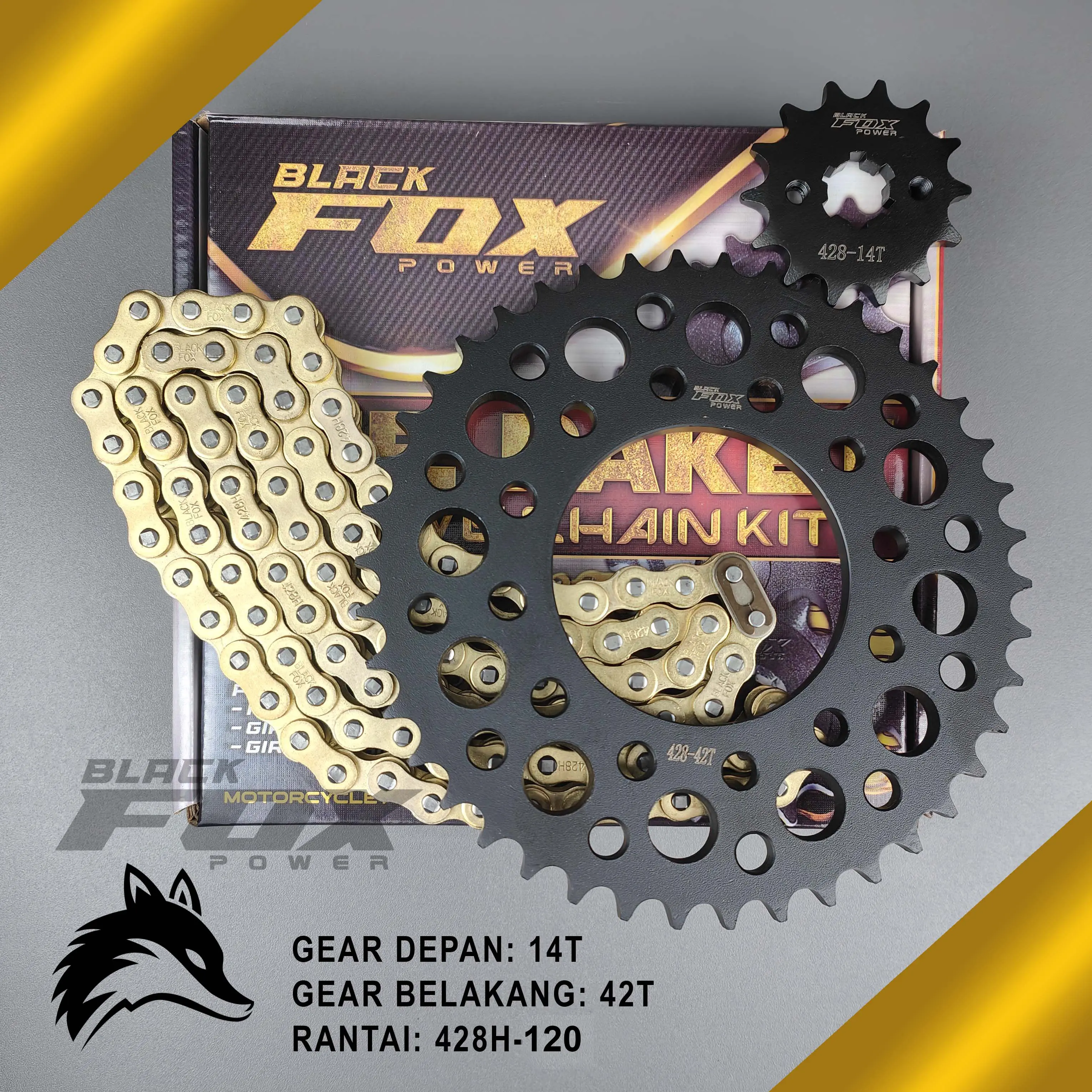 GEAR GIR SET GIR PAKET VIXION LAMA OLD 14T 42T 428H 120L