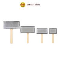 Gambar OCTAGON Sikat Grooming Anjing Kucing Gagang Kayu | Slicker Brush with Wooden Handle - S dari Octagon Pet Indonesia Kota Surabaya 5 Tokopedia