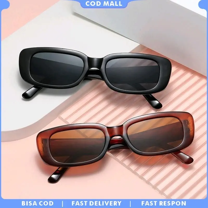 Modern Syle Kacamata Hitam Wanita & Pria Lensa UV Protection Kacamata Fashion Gagang Tebal Sunglases