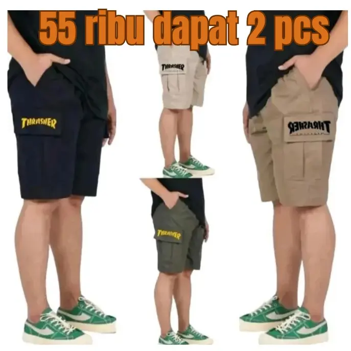 CELANA CARGO PENDEK PRIA (55 RIBU DAPAT 2 PCS) CELANA PENDEK PRIA,CELANA COWOK PENDEK,CELANA DEWASA