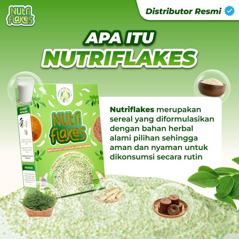 Nutriflakes Original 1 Box Sereal Umbi Garut  Bantu Keluhan Asam Lambung & Maag Bisa COD 1