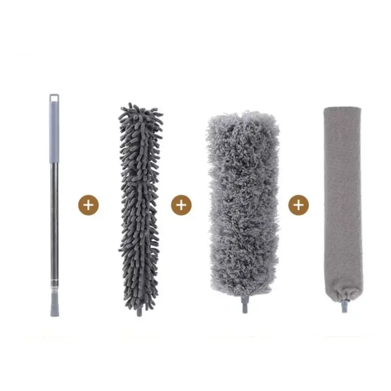 WWEISHOP KEMOCENG 4IN1  KEMOCENG 2,8 METER MICROFIBER MAGNET DEBU BISA TEKUK ADJUSTABLE / ALAT PEMBERSIH RUMAH KEMOCENG ABU ABU MULTIFUNGSI 3