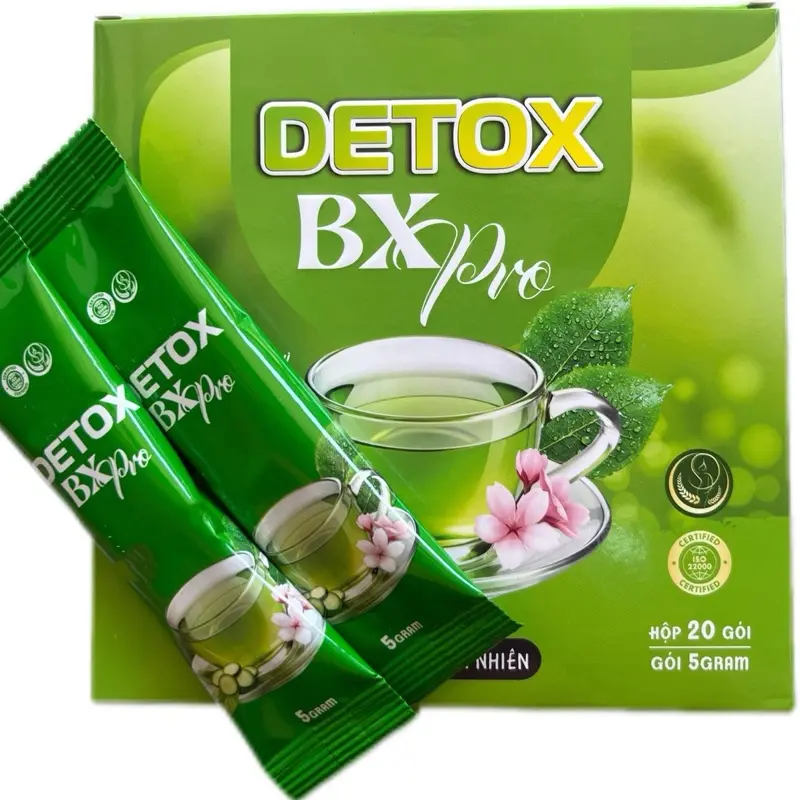 Trà Bí Xanh Detox hộp 20 gói Tặng dây đo eo,đo tiện dụng 1,5met