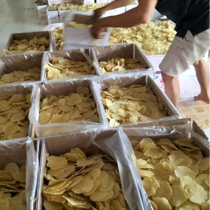 Emping Melinjo tipis 1 kg Kering Pasar siap goreng - live Keripik Renyah Organik - Snack 1