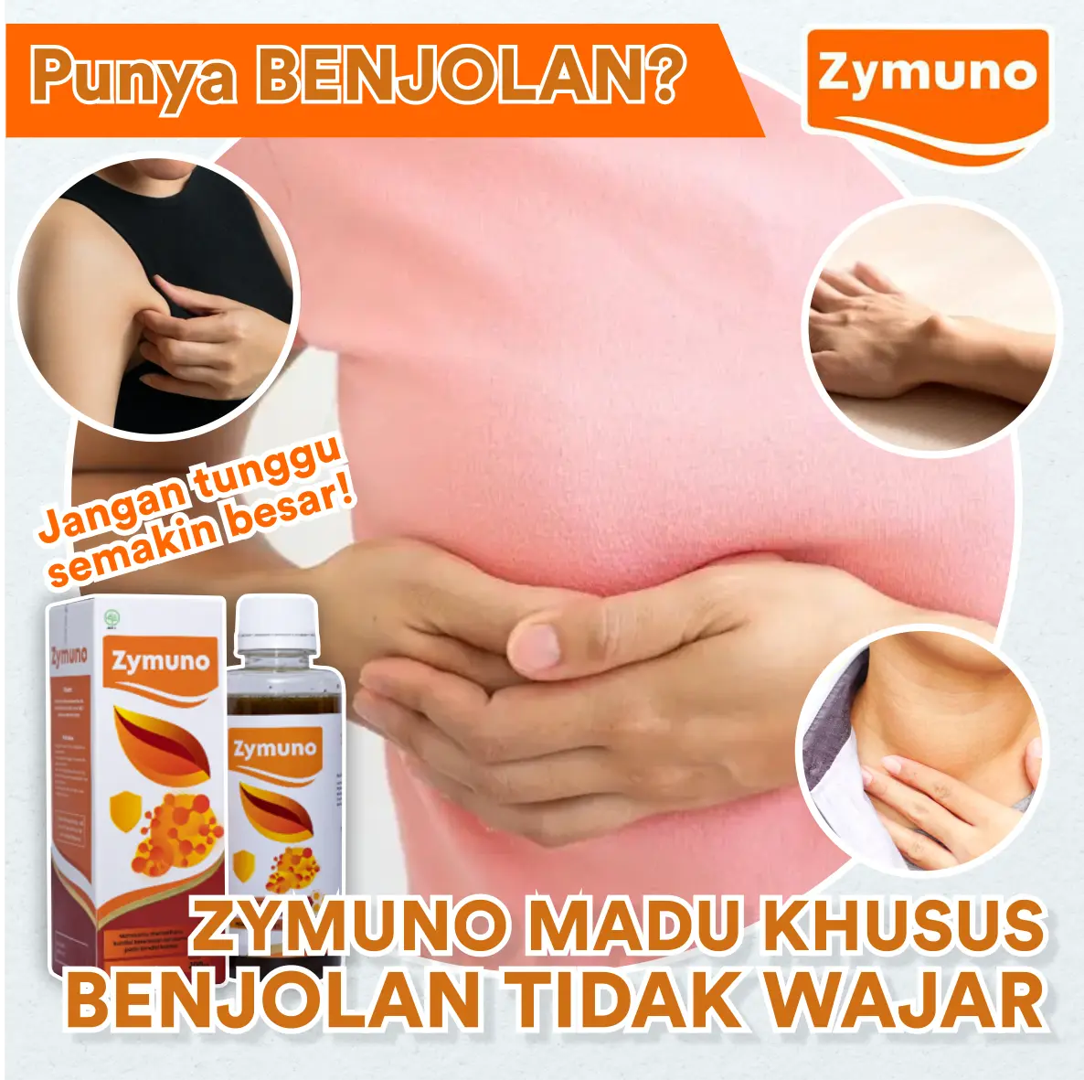 Madu Zymuno Obat Penghilang Benjolan di PD, Ketiak, Tangan & Leher @200ml Original [suplemen kesehatan murah]