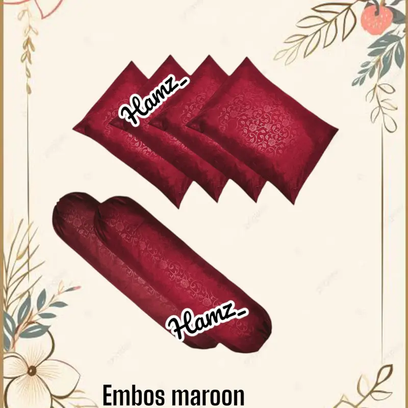 sarung bantal polos dan embos premium isi 6pc 4 sarung bantal 2 sarung guling sarung bantal motif dewasa uk45x60 7