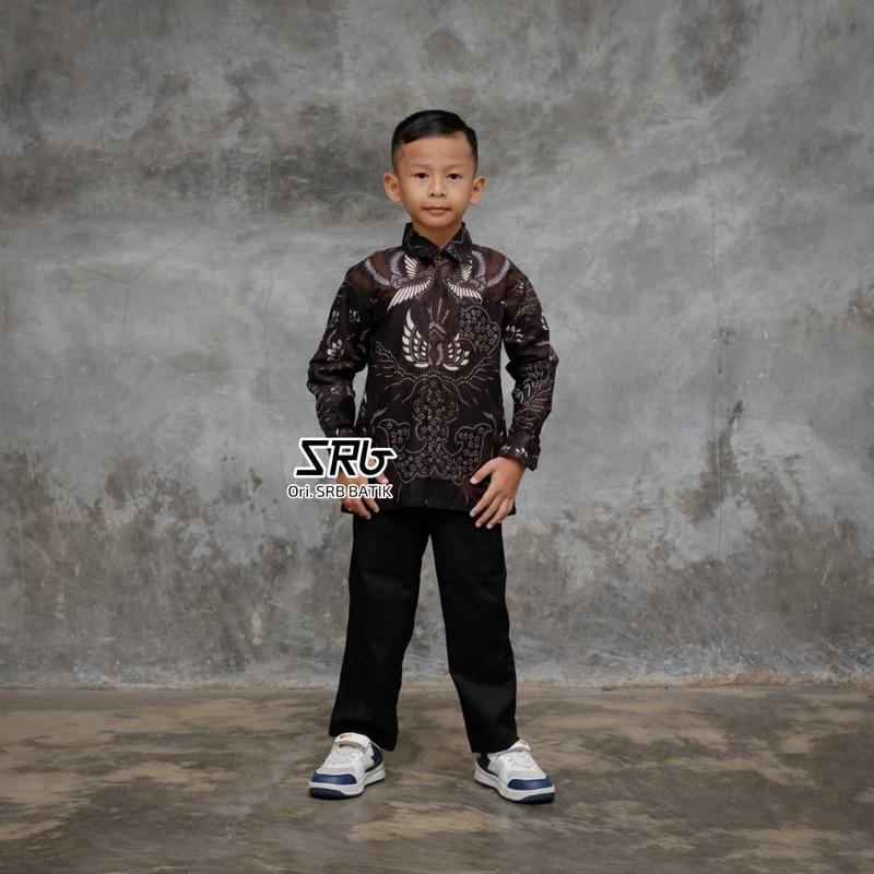 Kemeja Batik Anak Laki-laki 1-12th || Kemeja Batik Anak Lengan Panjang Terbaru Trendy Masa Kini inovasi style 3