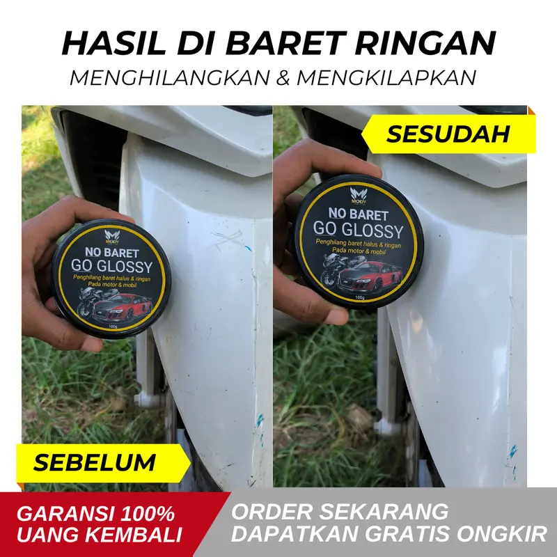 MODY Paket Hemat Penghitam Pengkilap Penghilang Baret Body Motor Mobil Dasboar Helm Kasar Permanent 3