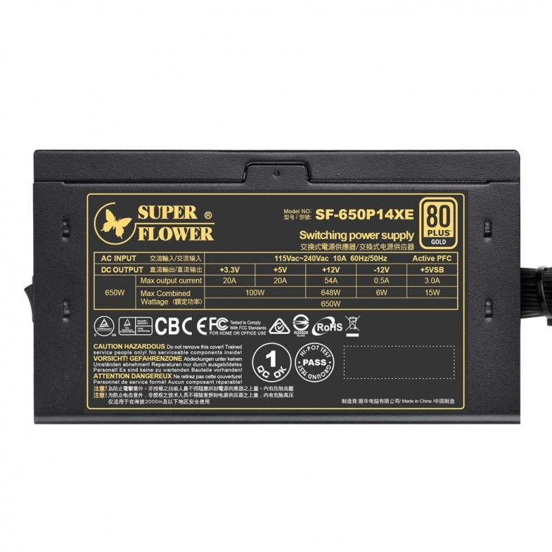Super Flower Legion GX Pro 650W, 80+Gold Semi Modular PSU, Superflower power supply 3