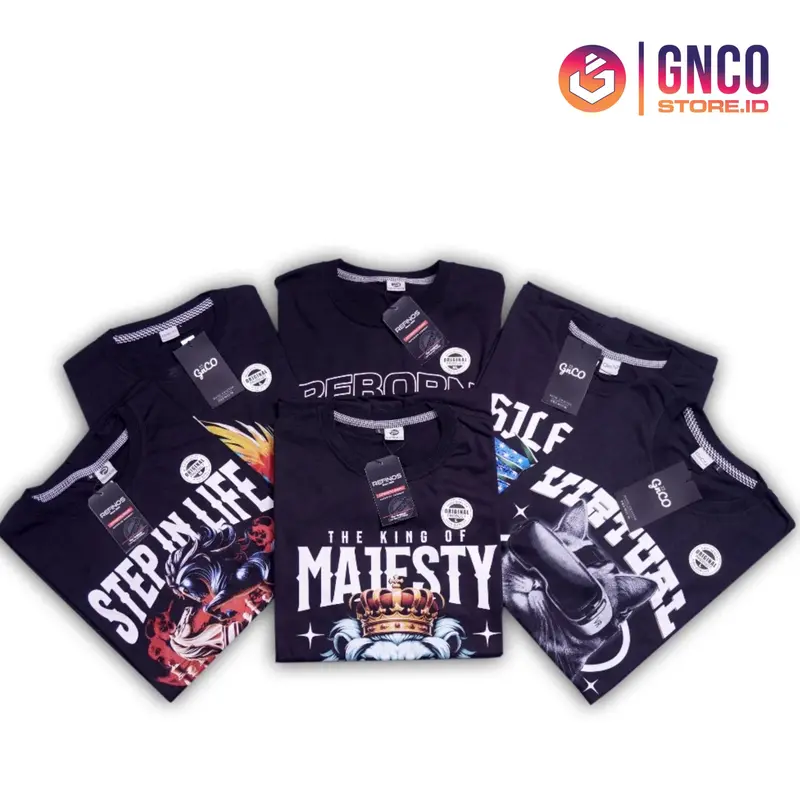 KAOS T-SHIRT DEWASA  MOTIF CABUT LENGAN PENDEK HITAM PAKET HEMAT 4PCS DAN 6PCS PROMO SATUAN 0