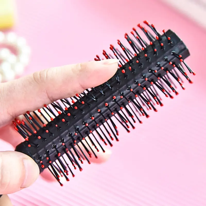 Bàn Chải Tóc Uốn Tóc, Chất Liệu Nhựa, Lược Tròn Lông, Dành Cho Nữ 6
