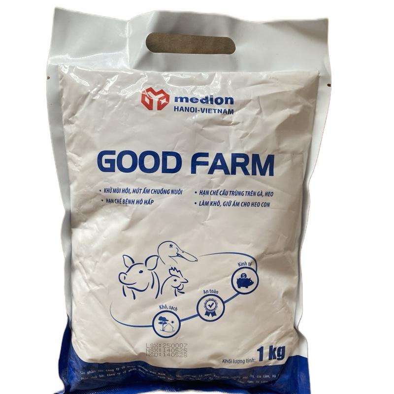  1Kg Men Rắc Chuồng gà GOOD FARM Khô Nền Chuồng khử Ẩm Chuồng Gà An Toàn Cho Con Người và Vật Nuôi 