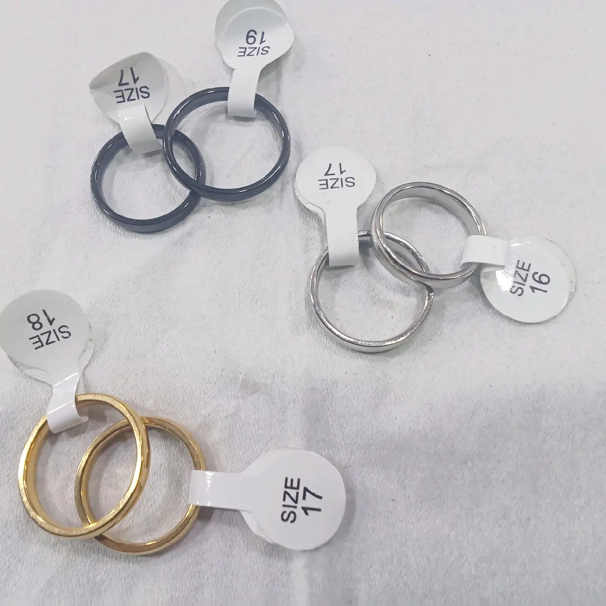 1biji cincin oval polos stainless