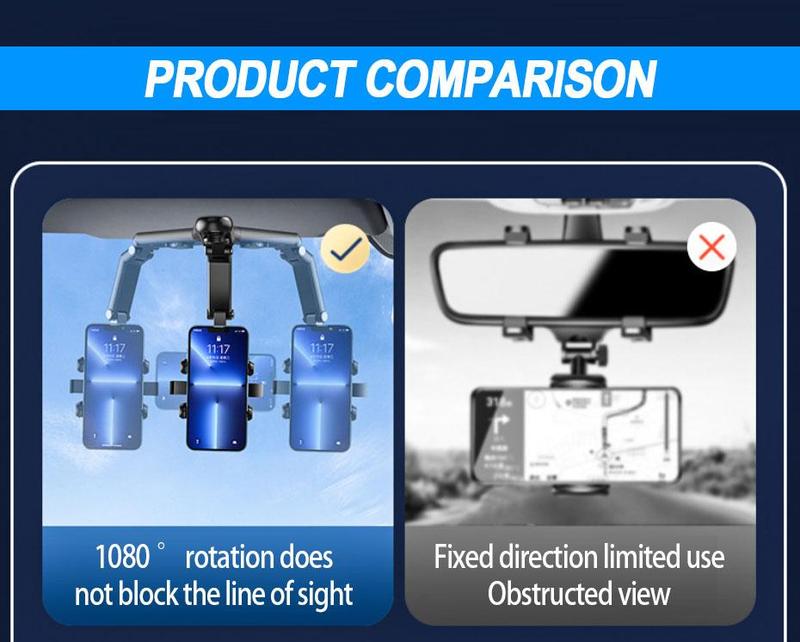 Product Introduction of SEAMETAL Sun Visor Car Phone Holder Multi-Joint Rotation Phone Mount Free Adjustment Smartphone Support Bracket for 4-7 Inch 16