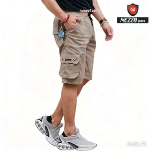 MEZZA - CELANA CARGO PENDEK JUMBO 28-46 PINGGANG KARET BAHAN KATUN KOMBED STRETCH