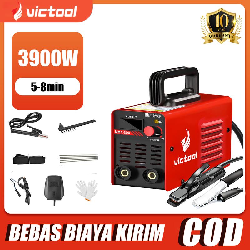 VICTOOL 3900W Mesin las, transformator las daya tinggi, inverter 220V ...