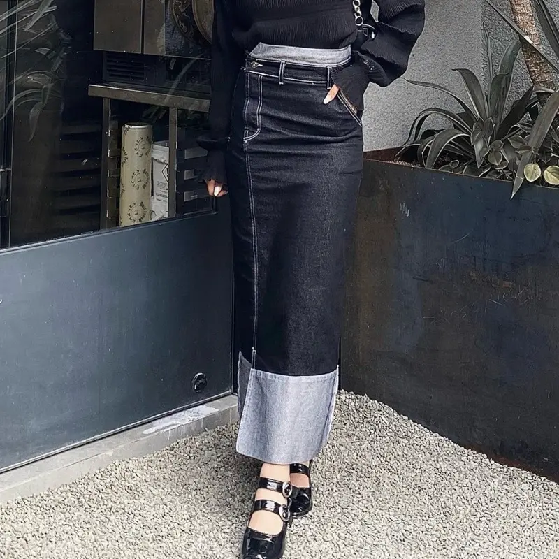 PRCS - LENORA SKIRT - ROK JEANS WANITA HIGHWAIST Panjang Pendek 4