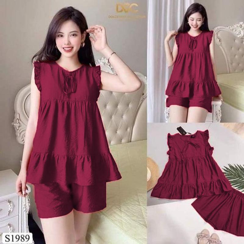ONE SET STELAN BAJU SANTAI  pakaian wanita bisa untuk baju tidur juga Atasan Celana Fit Piyama 0