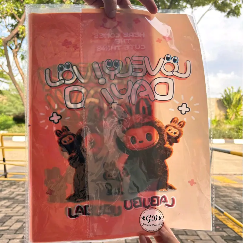 Opp plastik Snack Ukuran 22 x 40 / OPP Plastik Snack Ulang Tahun Karakter Labubu 1 Sisi ( 1 Pack Isi 10 PCS) 0