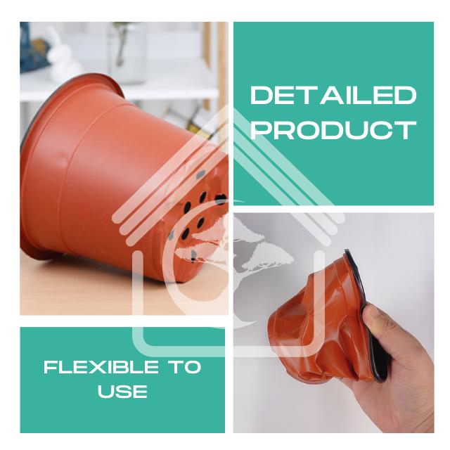 [1 PC] Disposable Ultra Thin Plastic Flower Plant Seedling Nursery Gardening Pots | Pasu Bunga Plastik Murah Besar