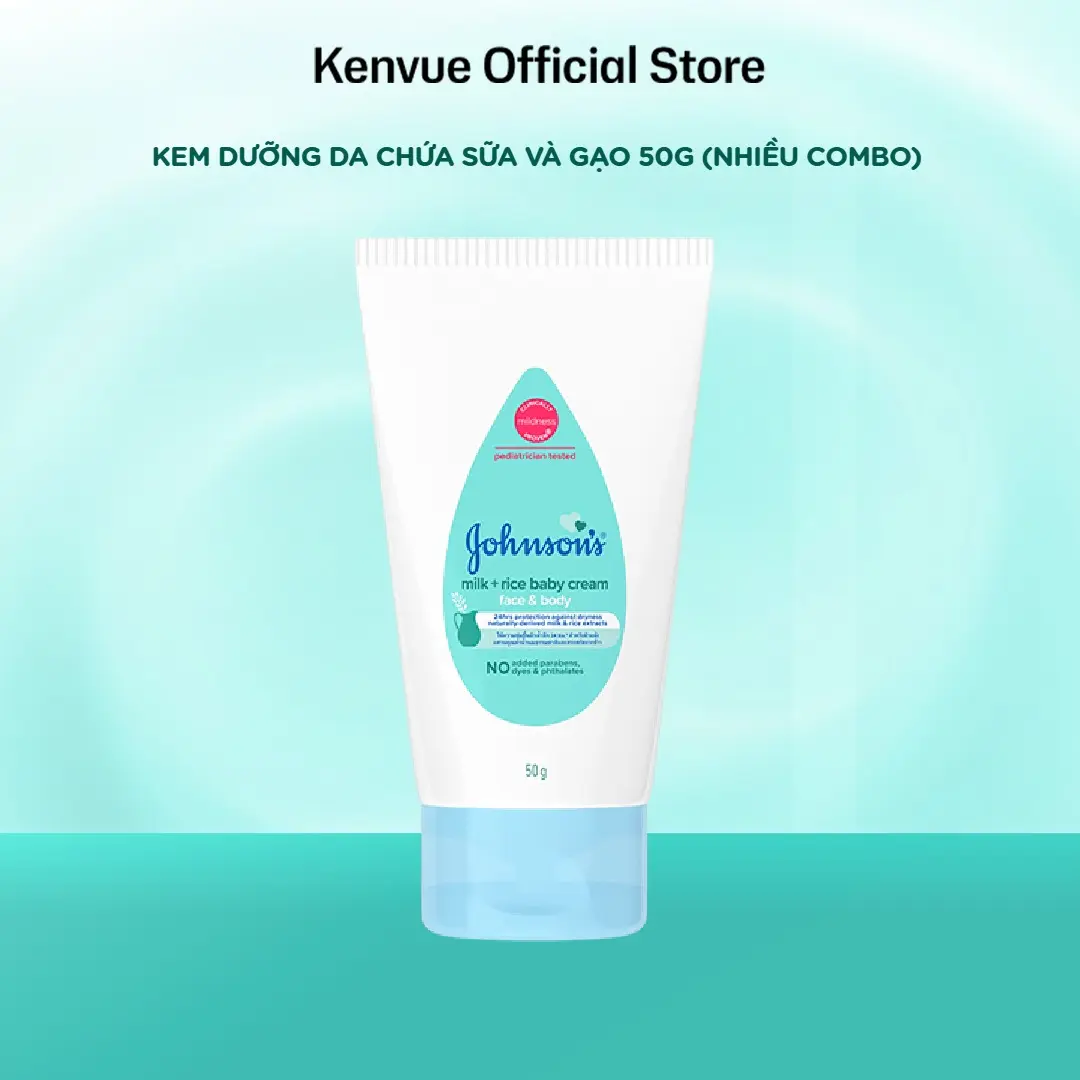 Kem dưỡng da chứa Sữa và gạo Johnson's Baby 50g - Cho Bé