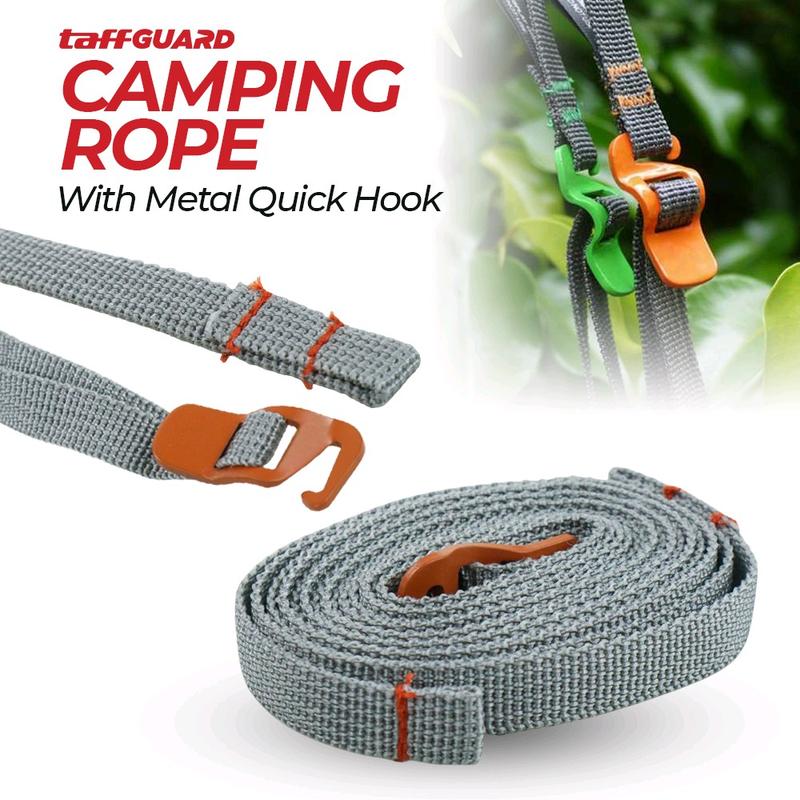 Strap Tali Pengikat Barang Camping Rope Metal Quick Hook - BC098K 0